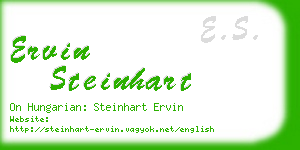 ervin steinhart business card